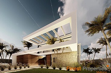 Villa moderna proyectada de nueva construcción en Cala Vinyas en venta