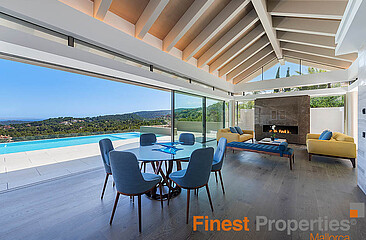 Villa moderna con vistas al mar en Son Vida en venta