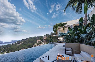 Parcela con vistas al mar para nueva villa en venta en Puerto Andratx